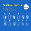 imageBeetles Gel Nail Tips 500Pcs Medium Coffin Pre Shaped Clear Full Cover False Nails Press on for Gel Art Polish Soak Off Lamp Easy Nail Extensions Acrylic32Almond Short 504pcs Clear Nail Tips