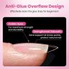 imageBeetles Gel Nail Tips FlatX  Coffin Short 160pcs 16 Sizes PreEtched Half Matte Full Cover Soft Acrylic False Nail Tips Clear Press on Easy DIY Extension Salon for Flat ampamp Natural Nail Beds33Short Almond Square 320pcs FlatX Nail Tips
