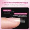 imageBeetles Gel Nail Tips FlatX  Coffin Short 160pcs 16 Sizes PreEtched Half Matte Full Cover Soft Acrylic False Nail Tips Clear Press on Easy DIY Extension Salon for Flat ampamp Natural Nail Beds37Short Square Coffin 320pcs FlatX Nail Tips