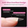 imageBeetles Gel Nail Tips FlatX  Coffin Short 160pcs 16 Sizes PreEtched Half Matte Full Cover Soft Acrylic False Nail Tips Clear Press on Easy DIY Extension Salon for Flat ampamp Natural Nail Beds02Medium Almond 160pcs FlatX Nail Tips