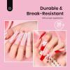 imageBeetles Gel Nail Tips Short Coffin PreEtched Nail Tips 12 Sizes 288 Pcs Full Cover Soft Tips Half Matte False Nails Clear Acrylic Glue on Nails Extension DIY Manicure Gifts for WomenA2Square Long 288pcs Clear Nail Tips