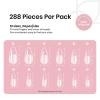 imageBeetles Gel Nail Tips Short Coffin PreEtched Nail Tips 12 Sizes 288 Pcs Full Cover Soft Tips Half Matte False Nails Clear Acrylic Glue on Nails Extension DIY Manicure Gifts for Women13Almond Medium 288pcsEtch X Nail Tips