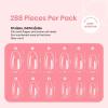 imageBeetles Gel Nail Tips Short Coffin PreEtched Nail Tips 12 Sizes 288 Pcs Full Cover Soft Tips Half Matte False Nails Clear Acrylic Glue on Nails Extension DIY Manicure Gifts for WomenBOval Short 288pcs Clear Nail Tips