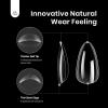 imageBeetles Gel Nail Tips Short Coffin PreEtched Nail Tips 12 Sizes 288 Pcs Full Cover Soft Tips Half Matte False Nails Clear Acrylic Glue on Nails Extension DIY Manicure Gifts for Women82Almond Medium 288pcs Clear Nail Tips