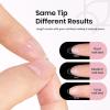 imageBeetles Gel Nail Tips Short Coffin PreEtched Nail Tips 12 Sizes 288 Pcs Full Cover Soft Tips Half Matte False Nails Clear Acrylic Glue on Nails Extension DIY Manicure Gifts for Women11Almond Extra Short 288pcsEtch X Nail Tips