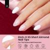 imageBeetles Gel Nail Tips Short Coffin PreEtched Nail Tips 12 Sizes 288 Pcs Full Cover Soft Tips Half Matte False Nails Clear Acrylic Glue on Nails Extension DIY Manicure Gifts for Women11Almond Extra Short 288pcsEtch X Nail Tips