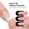 imageBeetles Gel Nail Tips Short Coffin PreEtched Nail Tips 12 Sizes 288 Pcs Full Cover Soft Tips Half Matte False Nails Clear Acrylic Glue on Nails Extension DIY Manicure Gifts for Women7Square Short 288pcs Full Matte Nail Tips