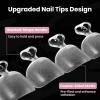 imageBeetles Gel Nail Tips Short Coffin PreEtched Nail Tips 12 Sizes 288 Pcs Full Cover Soft Tips Half Matte False Nails Clear Acrylic Glue on Nails Extension DIY Manicure Gifts for Women81Square Short 180pcs Toe Nail Tips