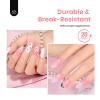 imageBeetles Gel Nail Tips Short Coffin PreEtched Nail Tips 12 Sizes 288 Pcs Full Cover Soft Tips Half Matte False Nails Clear Acrylic Glue on Nails Extension DIY Manicure Gifts for Women82Almond Medium 288pcs Clear Nail Tips