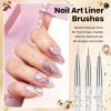 imageBeetles Gel Polish Nail Art Liner Brushes 5Pcs Painting Art Design Pen Set Diamond Application Rhinestone Handle Dotting Drawing Sizes 5 7 9 11 20mm Nail Design Gift for Women31pcs Nail Art Brush Set