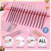 imageBeetles Gel Polish Nail Art Liner Brushes 5Pcs Painting Art Design Pen Set Diamond Application Rhinestone Handle Dotting Drawing Sizes 5 7 9 11 20mm Nail Design Gift for Women31pcs Nail Art Brush Set