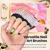 imageBeetles Gel Polish Nail Art Liner Brushes 5Pcs Painting Art Design Pen Set Diamond Application Rhinestone Handle Dotting Drawing Sizes 5 7 9 11 20mm Nail Design Gift for Women31pcs Nail Art Brush Set