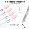 imageBeetles Gel Polish Nail Art Liner Brushes 5Pcs Painting Art Design Pen Set Diamond Application Rhinestone Handle Dotting Drawing Sizes 5 7 9 11 20mm Nail Design Gift for WomenNail Dotting Pen 4in1