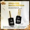 imageBeetles HemaFree Nail Glue for Acrylic Nails Tips TPO Free 2Pcs 10ml Long Lasting Uv Nail Glue for False Nail Tips Clear Press On Nails SkinFriendly U V Light Required0  2Pcs HemaFree Nail Glue