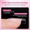 imageBeetles HemaFree Nail Glue for Acrylic Nails Tips TPO Free 2Pcs 10ml Long Lasting Uv Nail Glue for False Nail Tips Clear Press On Nails SkinFriendly U V Light Required13Short Square 320pcs FlatX Nail Tips