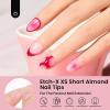 imageBeetles Medium Almond Nail Tips 576pcs 12 Sizes PreEtched Soft Gel Nail Tips Half Matte Full Cover False Nail Tips Clear Acrylic Nails Glue on Nails DIY Nail Extension Gift for Women21Almond Extra Short 576pcs Etch X Nail Tips 