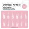 imageBeetles Medium Almond Nail Tips 576pcs 12 Sizes PreEtched Soft Gel Nail Tips Half Matte Full Cover False Nail Tips Clear Acrylic Nails Glue on Nails DIY Nail Extension Gift for Women5Stiletto Medium 576pcs Etch X Nail Tips 