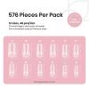 imageBeetles Medium Almond Nail Tips 576pcs 12 Sizes PreEtched Soft Gel Nail Tips Half Matte Full Cover False Nail Tips Clear Acrylic Nails Glue on Nails DIY Nail Extension Gift for Women43Square Medium 576pcs Etch X Nail Tips 