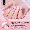 imageBeetles Medium Almond Nail Tips 576pcs 12 Sizes PreEtched Soft Gel Nail Tips Half Matte Full Cover False Nail Tips Clear Acrylic Nails Glue on Nails DIY Nail Extension Gift for Women41Square Extra Short 576pcs Etch X Nail Tips 