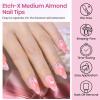 imageBeetles Medium Almond Nail Tips 576pcs 12 Sizes PreEtched Soft Gel Nail Tips Half Matte Full Cover False Nail Tips Clear Acrylic Nails Glue on Nails DIY Nail Extension Gift for Women23Almond Medium 576pcs Etch X Nail Tips