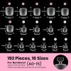 imageBeetles Medium Almond Nail Tips 576pcs 12 Sizes PreEtched Soft Gel Nail Tips Half Matte Full Cover False Nail Tips Clear Acrylic Nails Glue on Nails DIY Nail Extension Gift for Women81Square Short 192pcs Toe Nail Tips