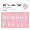 imageBeetles Medium Almond Nail Tips 576pcs 12 Sizes PreEtched Soft Gel Nail Tips Half Matte Full Cover False Nail Tips Clear Acrylic Nails Glue on Nails DIY Nail Extension Gift for Women31Coffin Extra Short 576pcs Etch X Nail Tips 