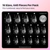 imageBeetles Medium Almond Nail Tips 576pcs 12 Sizes PreEtched Soft Gel Nail Tips Half Matte Full Cover False Nail Tips Clear Acrylic Nails Glue on Nails DIY Nail Extension Gift for Women71Short Almond 640pcs CurveEX Nail Tips