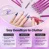 imageBeetles Nail Art Brushes Set Gel Polish Nail Art Design Pen Painting Tools with Detail Brush Gradient Brush and Nail Round Pen for Salon DIY at Home Manicure10Pcs Nail Art Stamp Pen Set