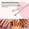 imageBeetles Nail Art Brushes Set Gel Polish Nail Art Design Pen Painting Tools with Detail Brush Gradient Brush and Nail Round Pen for Salon DIY at Home Manicure7pcs Nail Art Brush