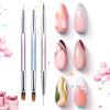 imageBeetles Nail Art Brushes Set Gel Polish Nail Art Design Pen Painting Tools with Detail Brush Gradient Brush and Nail Round Pen for Salon DIY at Home Manicure3pcs Nail Art Set