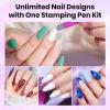 imageBeetles Nail Art Brushes Set Gel Polish Nail Art Design Pen Painting Tools with Detail Brush Gradient Brush and Nail Round Pen for Salon DIY at Home Manicure10Pcs Nail Art Stamp Pen Set