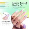 imageBeetles Nail Art Brushes Set Gel Polish Nail Art Design Pen Painting Tools with Detail Brush Gradient Brush and Nail Round Pen for Salon DIY at Home Manicure2pcs Nail Clean Up Brush Set