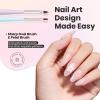 imageBeetles Nail Art Brushes Set Gel Polish Nail Art Design Pen Painting Tools with Detail Brush Gradient Brush and Nail Round Pen for Salon DIY at Home Manicure7pcs Nail Art Brushes Set