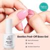 imageBeetles Nail Glue Remover with Cuticle Pusher 20ml Press on Nails Glue Remover for False Nail Tips Acrylic Adhesive Not for U v Gel DIY at Home415ml Clear Base Coat