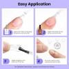 imageBeetles Nail Glue Remover with Cuticle Pusher 20ml Press on Nails Glue Remover for False Nail Tips Acrylic Adhesive Not for U v Gel DIY at HomeProtein Nail Primer