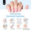 imageBeetles Nail Glue with Glue Remover Kit 2  10ML Super Strong Easy to Remove Off Fake Nails Adhesive Remover with Cuticle Pusher1Nail Soak Off Foil Wraps 200Pcs