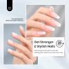 imageBeetles No Wipe Gel Top Coat 15ml Top Coat Gel Nail Polish Clear Color Shine Finish and Long Lasting Soak Off U v Nail Lamp Gift for Girls15ml Top  Base  White Beetles Builder Gel