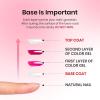 imageBeetles No Wipe Gel Top Coat 15ml Top Coat Gel Nail Polish Clear Color Shine Finish and Long Lasting Soak Off U v Nail Lamp Gift for Girls3 Pcs 15ml top base coat  pink color gel