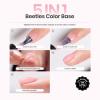 imageBeetles Rubber Base Gel Nail Polish 6 Colors Nude Gel Polish Pink Peach Neutral Sheer French Tips Base Colors for Nails Base Flexible U V LED Soak Off Gel Kit for DIY Home Manicure Winter Nail Gifts5in1 Rubber Base