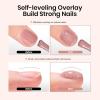 imageBeetles Rubber Base Gel Nail Polish 6 Colors Nude Gel Polish Pink Peach Neutral Sheer French Tips Base Colors for Nails Base Flexible U V LED Soak Off Gel Kit for DIY Home Manicure Winter Nail GiftsGlitter Pink Peach
