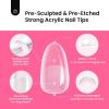 imageBeetles Tipex Gel Nail Kit with 224Pcs 16Sizes Medium Coffin Apex Nail Tips C Curved  Prebuilding Acrylic Nails with Tipex Nail GlueMini Nail Lamp Nail File for DIY Nails or Salon Use0JOval Short 224pcs Tipex Nail Kit