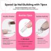 imageBeetles Tipex Gel Nail Kit with 224Pcs 16Sizes Medium Coffin Apex Nail Tips C Curved  Prebuilding Acrylic Nails with Tipex Nail GlueMini Nail Lamp Nail File for DIY Nails or Salon Use0HSquare Long 224pcs Tipex Nail Kit