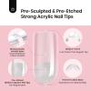 imageBeetles Tipex Gel Nail Kit with 224Pcs 16Sizes Medium Coffin Apex Nail Tips C Curved  Prebuilding Acrylic Nails with Tipex Nail GlueMini Nail Lamp Nail File for DIY Nails or Salon Use0GSquare Medium 224pcs Tipex Nail Kit