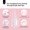 imageBeetles Tipex Gel Nail Kit with 224Pcs 16Sizes Medium Coffin Apex Nail Tips C Curved  Prebuilding Acrylic Nails with Tipex Nail GlueMini Nail Lamp Nail File for DIY Nails or Salon Use0NCoffin Long 512pcs Tipex Nail Tips