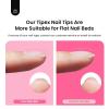 imageBeetles Tipex Gel Nail Kit with 224Pcs 16Sizes Medium Coffin Apex Nail Tips C Curved  Prebuilding Acrylic Nails with Tipex Nail GlueMini Nail Lamp Nail File for DIY Nails or Salon Use0LSquoval Extra Short 224pcs Tipex Nail Kit