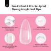 imageBeetles Tipex Gel Nail Kit with 224Pcs 16Sizes Medium Coffin Apex Nail Tips C Curved  Prebuilding Acrylic Nails with Tipex Nail GlueMini Nail Lamp Nail File for DIY Nails or Salon Use0BAlmond Medium 224 PcsTipex Nail kit
