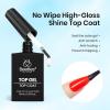 imageBeetles Top Coat Gel Nail Polish 2Pcs 15ml No Wipe Gel Top Coat High Gloss Shiny LongLasting Clear Nail Polish Soak Off Nail Lamp Needed Home DIY Manicure Gifts for WomenClear