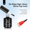 imagebeetles Gel Polish No Wipe Gel Top Coat  Clear Color Top Coat Gel Nail Polish Shine Finish and Long Lasting Soak Off Nail Lamp 15ml Christmas Nails Gifts for Women2 Pcs Clear Gel Top Coat