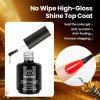 imagebeetles Gel Polish No Wipe Gel Top Coat  Clear Color Top Coat Gel Nail Polish Shine Finish and Long Lasting Soak Off Nail Lamp 15ml Christmas Nails Gifts for Women00015ML Clear Gel Top Coat