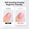 imagebeetles Gel Polish No Wipe Gel Top Coat  Clear Color Top Coat Gel Nail Polish Shine Finish and Long Lasting Soak Off Nail Lamp 15ml Christmas Nails Gifts for WomenPink